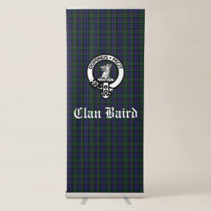 Scottish Clan Baird Tartan Plaid   Retractable Banner