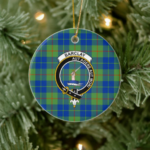 Scottish Clan Barclay Hunting Ancient Tartan and C Ceramic Tree Decoration