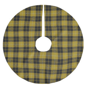 Scottish Clan Barclay Yellow Black Dress Tartan Brushed Polyester Tree Skirt