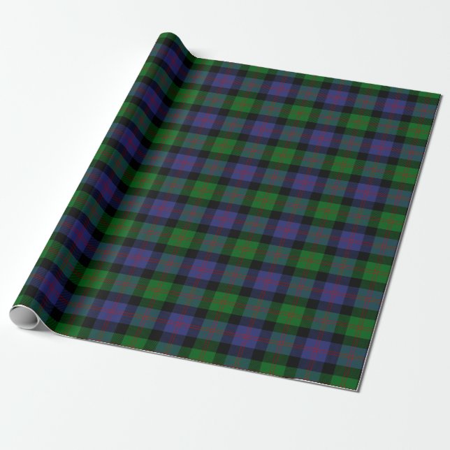 Scottish Clan Blair Tartan Plaid Wrapping Paper (Unrolled)
