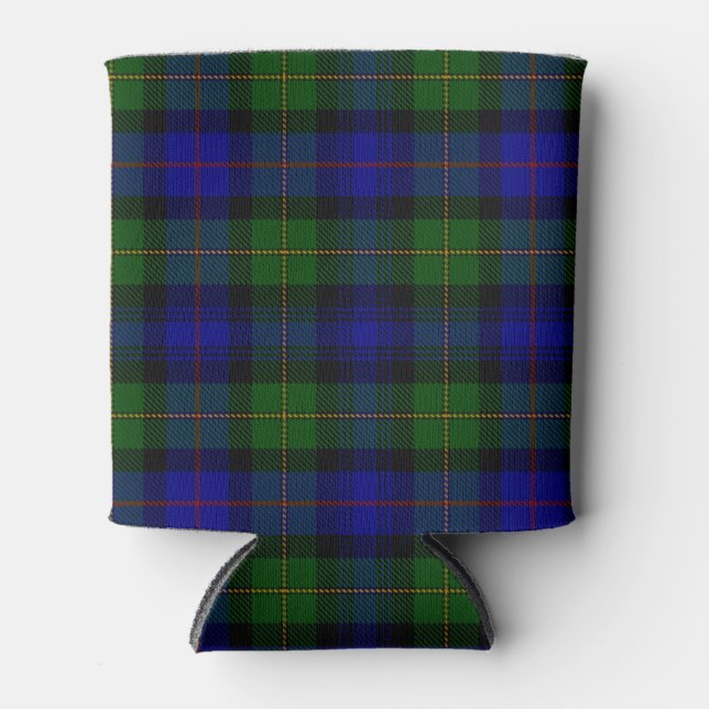 Scottish Clan Bonner Tartan Plaid Can Cooler (Front)