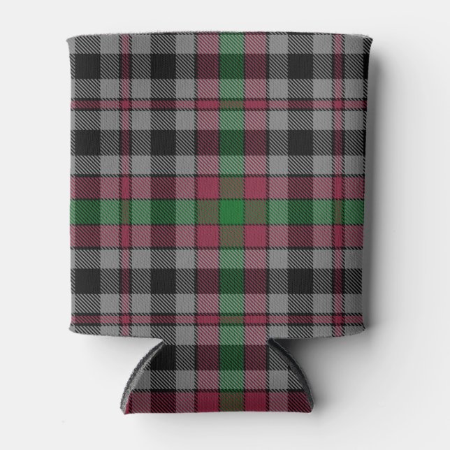 Scottish Clan Borthwick Tartan Plaid Can Cooler (Front)