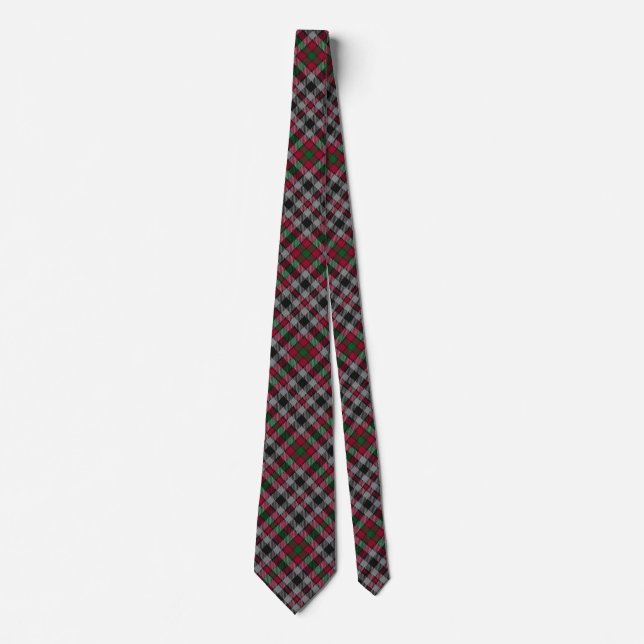 Scottish Clan Borthwick Tartan Tie (Front)