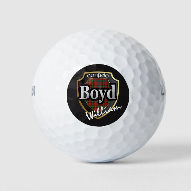 Scottish Clan Boyd Personalise Your Name Golf Balls (Front)