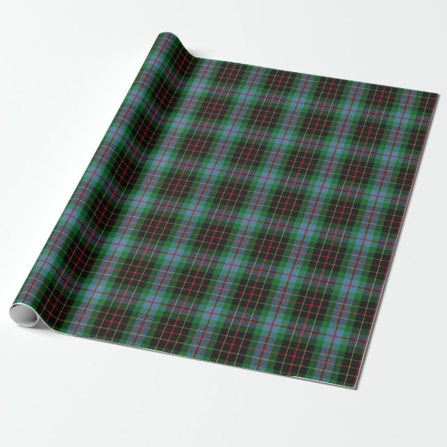 Scottish Clan Brodie Hunting Tartan Wrapping Paper (Unrolled)