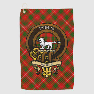 Scottish Clan Bruce Badge and Crest Coat of Arms Golf Towel