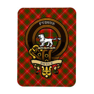 Scottish Clan Bruce Badge and Crest Coat of Arms Magnet