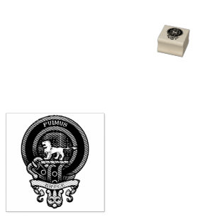 Scottish Clan Bruce Badge and Crest   Coat of Arms Rubber Stamp