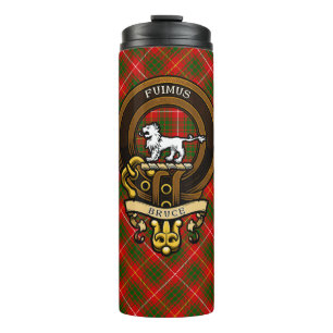 Scottish Clan Bruce Badge and Crest Coat of Arms Thermal Tumbler