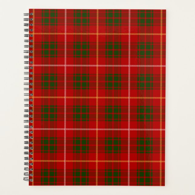 Scottish Clan Bruce Tartan Plaid Planner (Front)