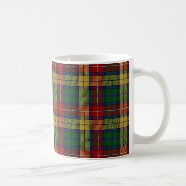 Scottish Clan Buchanan Tartan Coffee Mug (Right)