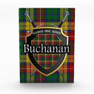 Scottish Clan Buchanan Tartan Photo Block