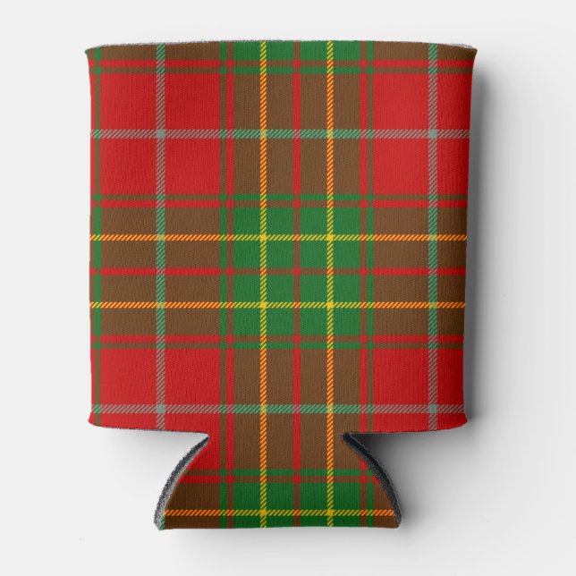 Scottish Clan Burnett Tartan Plaid Can Cooler (Front)