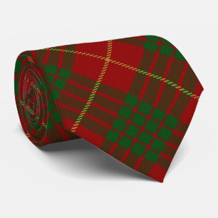 Scottish Clan Cameron Letter C Monogram Tartan Tie