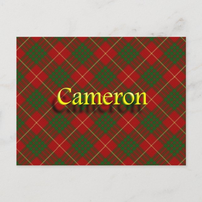 Scottish Clan Cameron Postcard (Front)