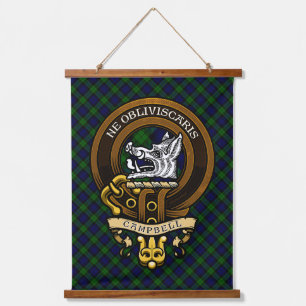 Scottish Clan Campbell Badge and Crest Hanging Tapestry