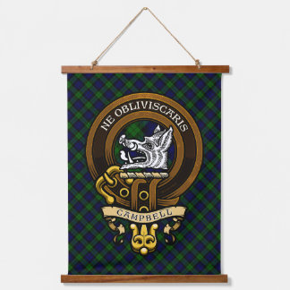 Scottish Clan Campbell Badge and Crest  Hanging Tapestry