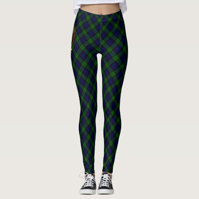 Scottish Clan Campbell Badge and Crest  Leggings (Front)