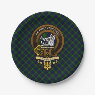 Scottish Clan Campbell Badge and Crest  Paper Plate