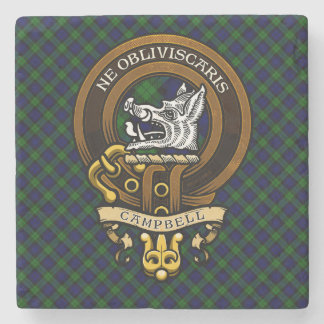 Scottish Clan Campbell Badge and Crest  Stone Coaster