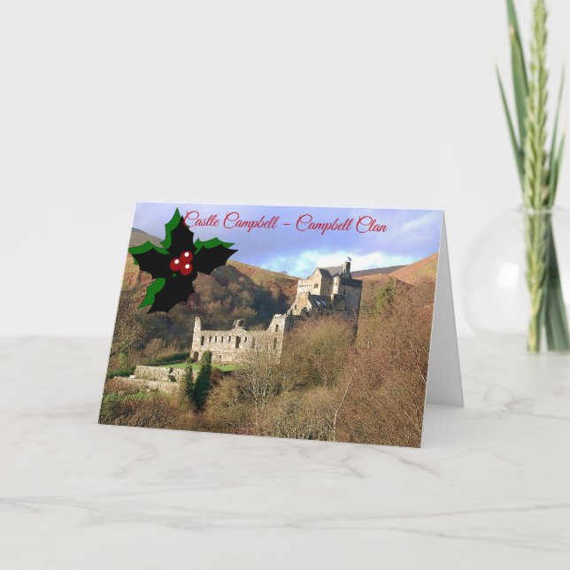 Scottish Clan Campbell - Castle Campbell Xmas   Card (Front)