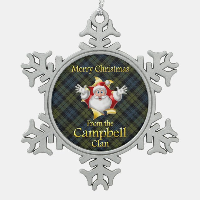 Scottish Clan Campbell Christmas Ornament (Front)