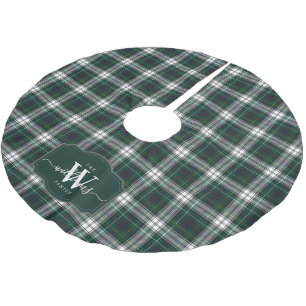 Scottish Clan Campbell Dress Tartan Monogrammed Brushed Polyester Tree Skirt