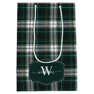 Scottish Clan Campbell Dress Tartan Monogrammed Medium Gift Bag