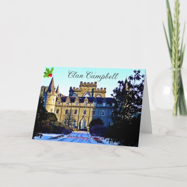 Scottish Clan Campbell Inveraray Castle Holiday Card (Front)