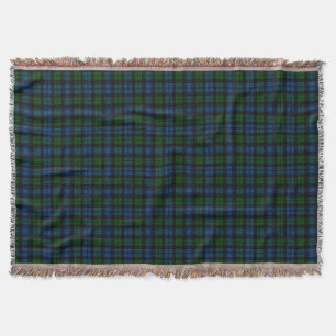 Scottish Clan Campbell Military Tartan Plaid Throw Blanket