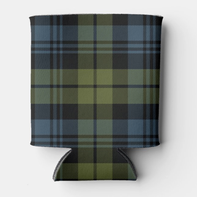 Scottish Clan Campbell Tartan Plaid Can Cooler (Front)