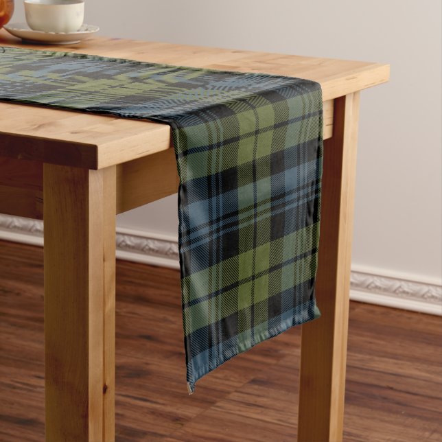 Scottish Clan Campbell Tartan Plaid Long Table Runner (In Situ)