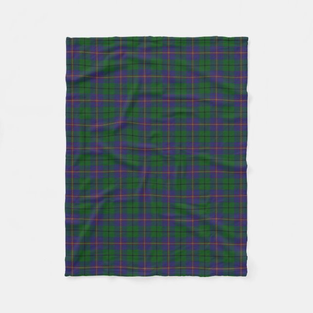 Scottish Clan Carmichael Classic Tartan Fleece Blanket (Front)