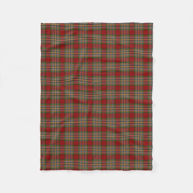 Scottish Clan Chattan Classic Tartan Fleece Blanket (Front)
