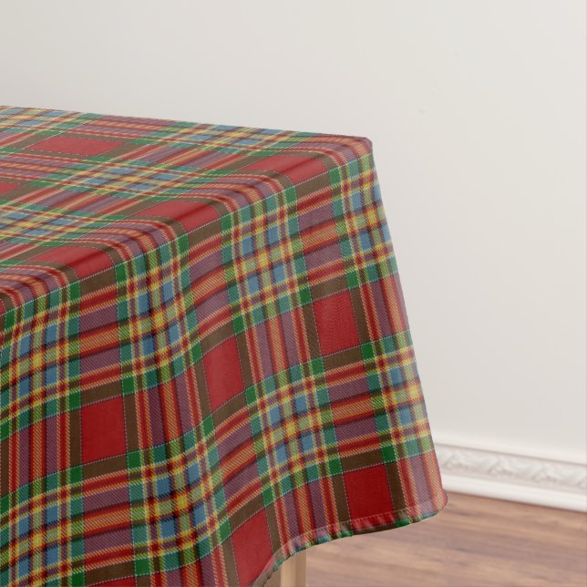 Scottish Clan Chattan Tartan Tablecloth (In Situ)