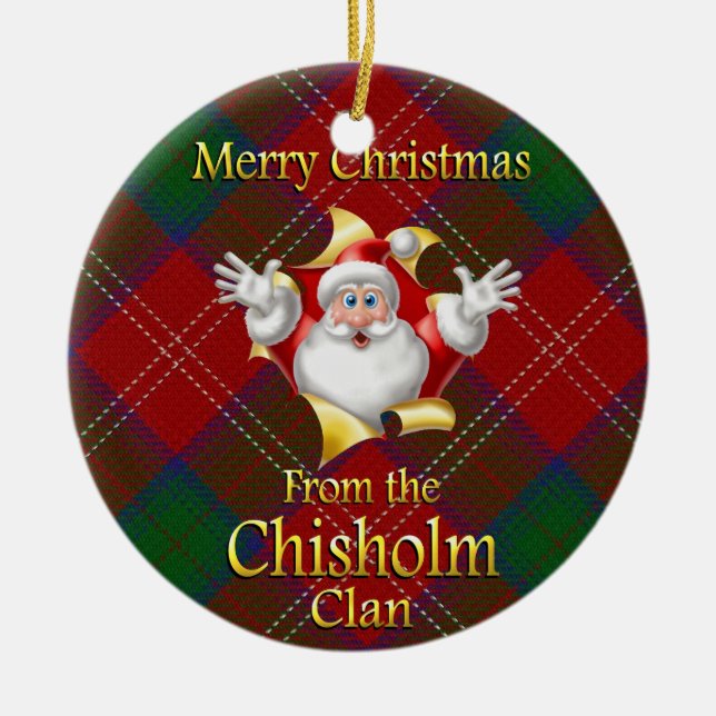 Scottish Clan Chisholm Christmas Ornament (Front)