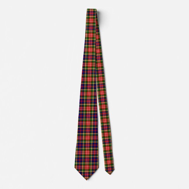 Scottish Clan Christie Tartan Plaid Tie (Front)