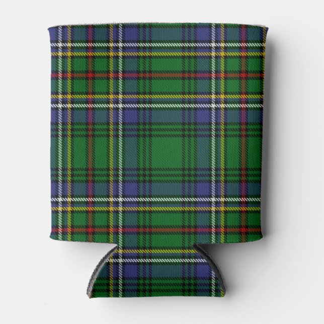 Scottish Clan Cockburn Tartan Plaid Can Cooler (Front)