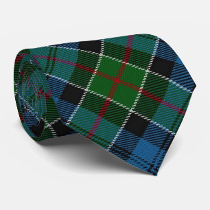 Scottish Clan Colquhoun Letter C Monogram Tartan Tie