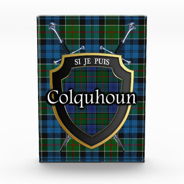 Scottish Clan Colquhoun Tartan Photo Block (Front)