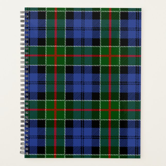 Scottish Clan Colquhoun Tartan Plaid Planner (Front)