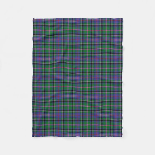 Scottish Clan Cooper Tartan Plaid Fleece Blanket (Front)