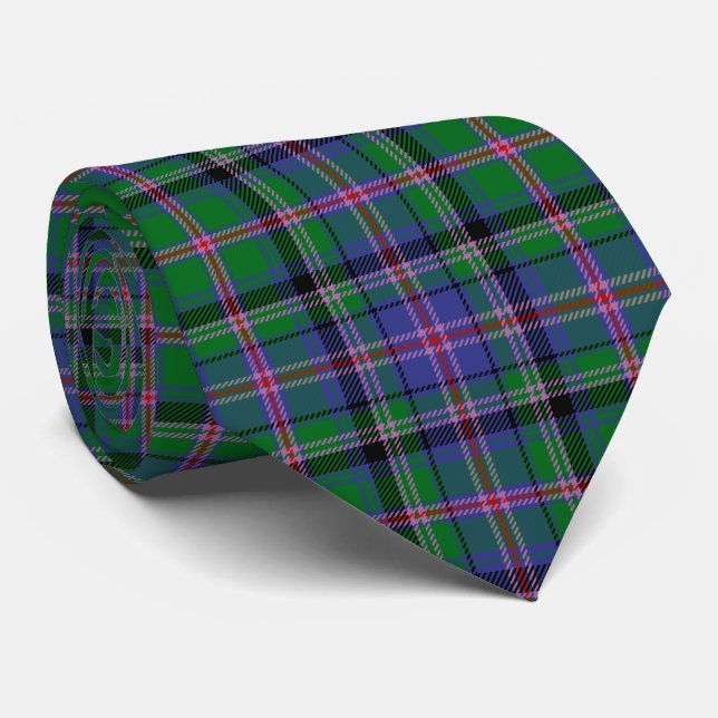 Scottish Clan Cooper Tartan Plaid Tie (Rolled)