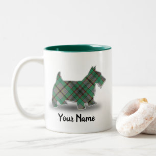 Scottish Clan Craig Tartan Scottish Terrier Two-Tone Coffee Mug