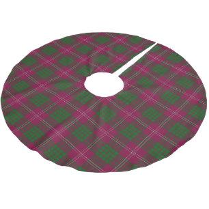 Scottish Clan Crawford Tartan Brushed Polyester Tree Skirt