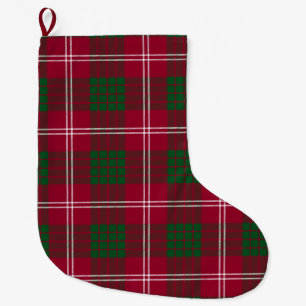Scottish Clan Crawford Tartan Plaid Large Christmas Stocking