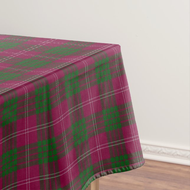 Scottish Clan Crawford Tartan Tablecloth (In Situ)