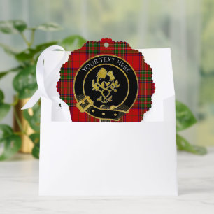 Scottish Clan Crest Rose Thistle Tartan Ornament