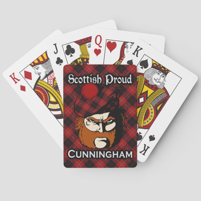 Scottish Clan Cunningham Tartan Deck Playing Cards (Back)