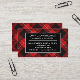 Scottish Clan Cunningham Tartan Plaid Business Card
